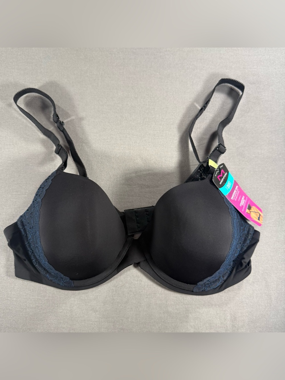 NWT 38B Maidenform One Fab Fit Underwire Black Bra Convertible